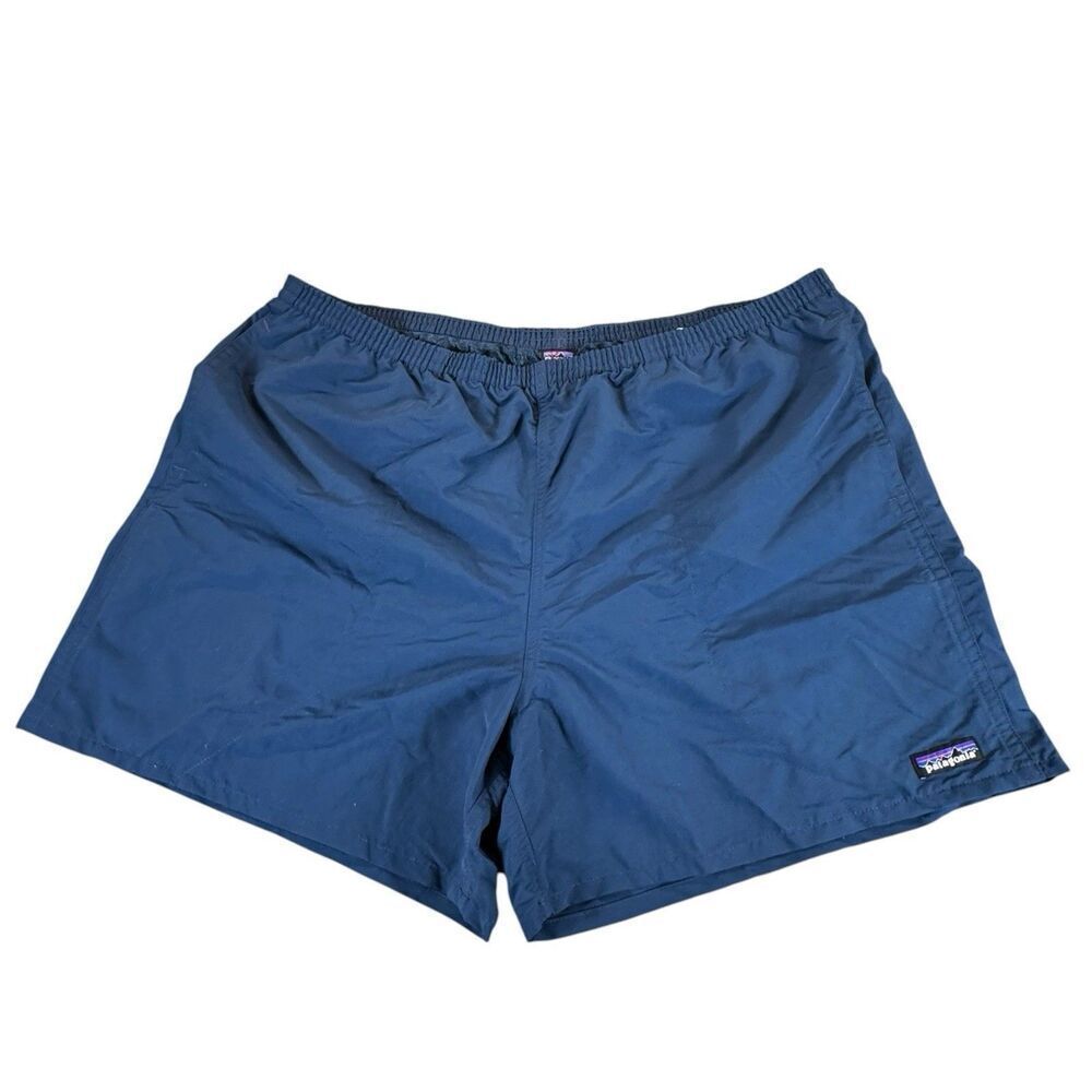 Patagonia Shorts Mens XXL Blue Nylon Lined Baggies Summer Drawstring Pockets 5”